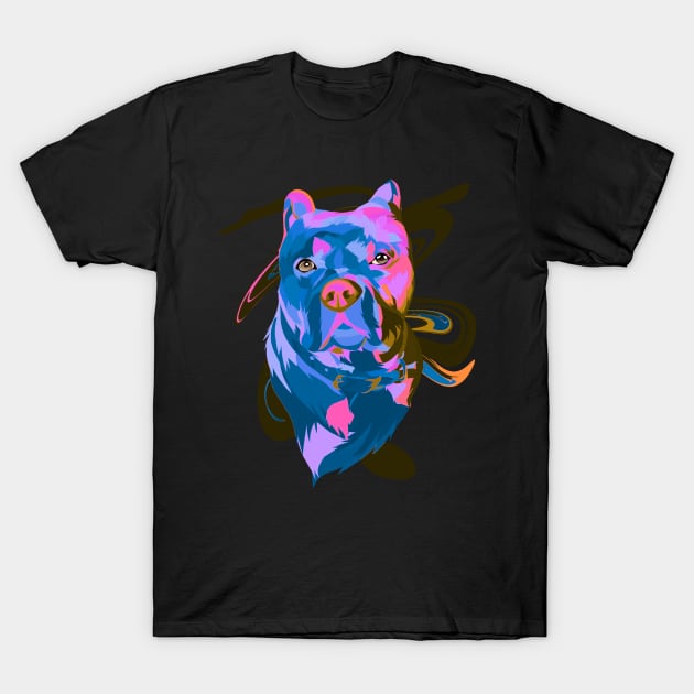 Dog colurful T-Shirt by Fadmel